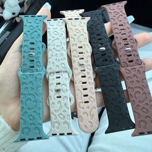 Leopard Print Silicone Apple Watch Bands